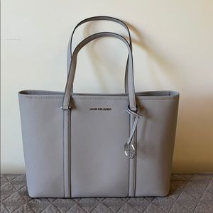 Michael Kors laptop bag, gray leather